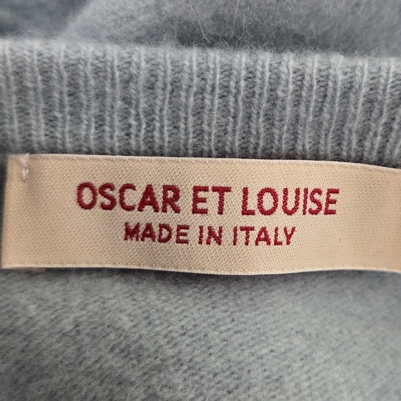 Oscar Et Louise Light Blue Wool Cashmere Blend Sweater Women’s Size XL Soft Cozy - Picture 2 of 7